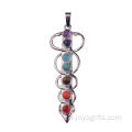 Perles de 7 chakras Reiki guérison Gemstone pendentif Yoga équilibre collier